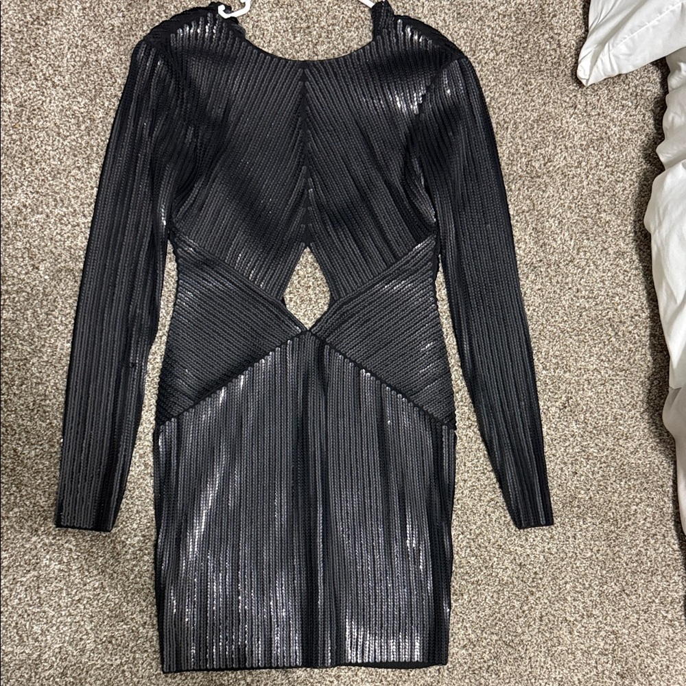 Elegant Black Long Sleeve Dress